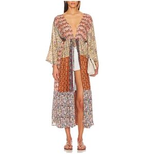 Free People Bombay Mixed Print Kimono